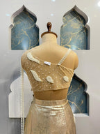 "PEARL CASCADE DRAPE SAREE" image 4