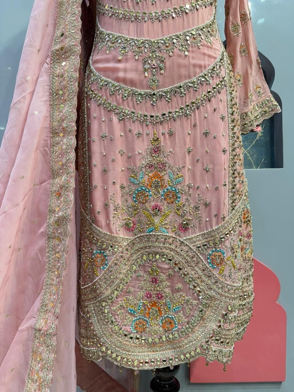 "BLUSH ROYALE EMBROIDERED SHARARA" image 4