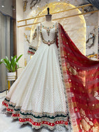 "IVORY REGAL FLAIR ANARKALI" image 3