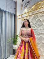 "SUNSHINE ROYALE PRINTED LEHENGA" image 1
