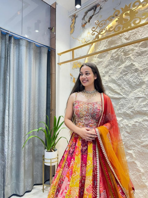 "SUNSHINE ROYALE PRINTED LEHENGA" image 1