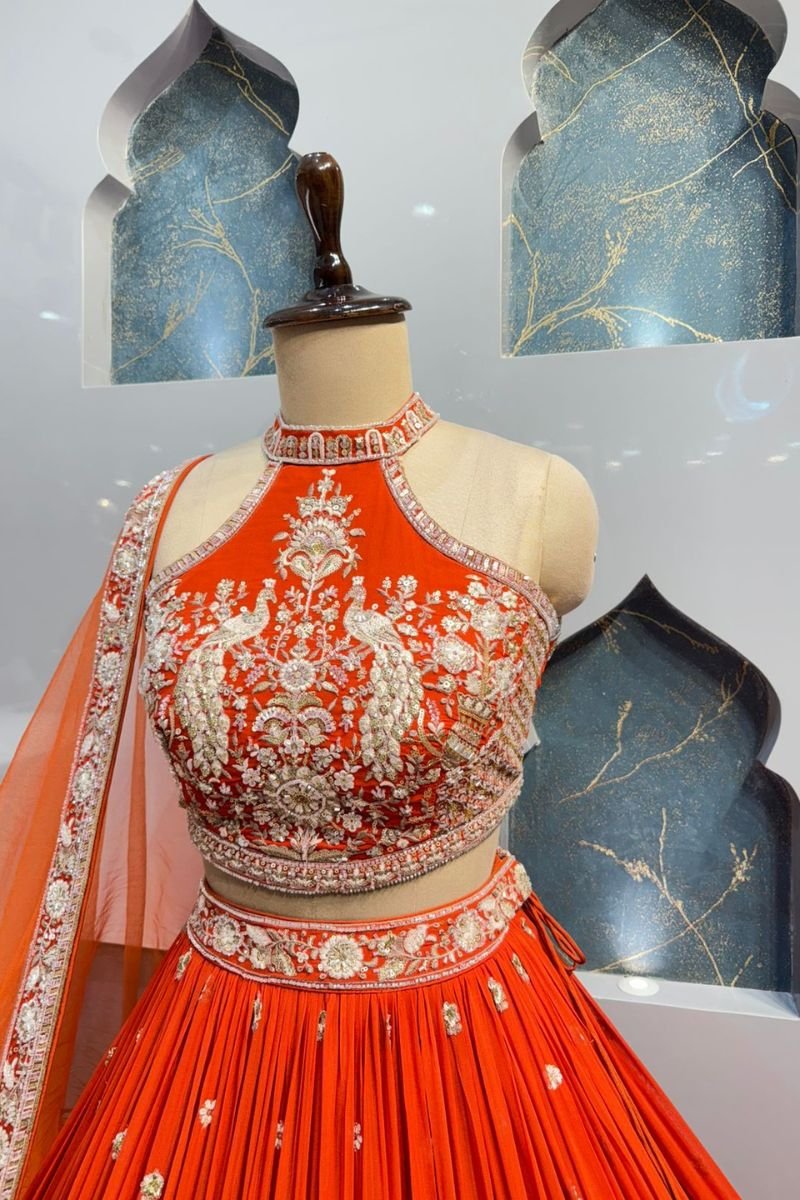 "ROYAL SINDOOR RED BRIDAL LEHENGA" image 2
