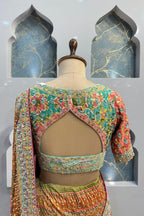 "RANG MAHAL MULTICOLOUR EMBROIDERED SAREE" image 4