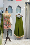 " EMERALD GARDEN EMBROIDERED SHARARA SET " image 0