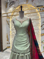 "MINT BLOOSAM DESIGNER SHARARA" image 1