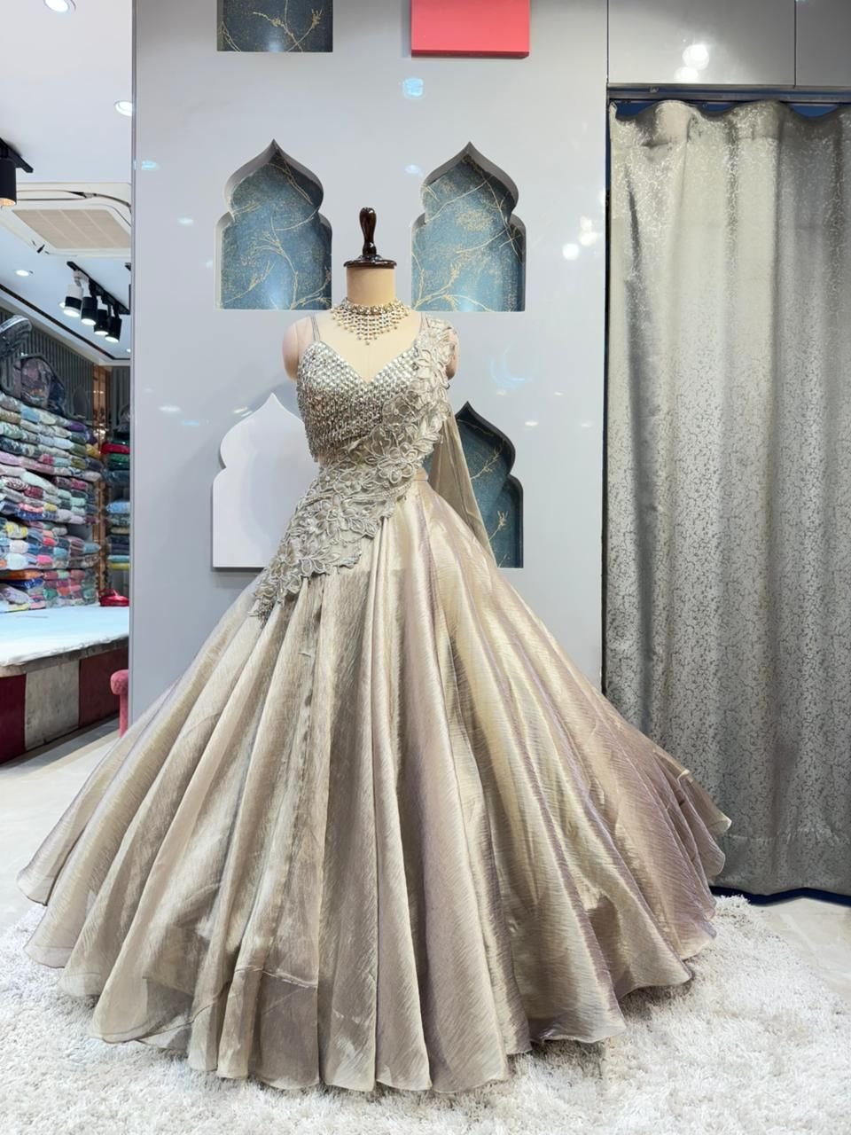 "PEARL GLOW DESIGNER LEHENGA" image 0