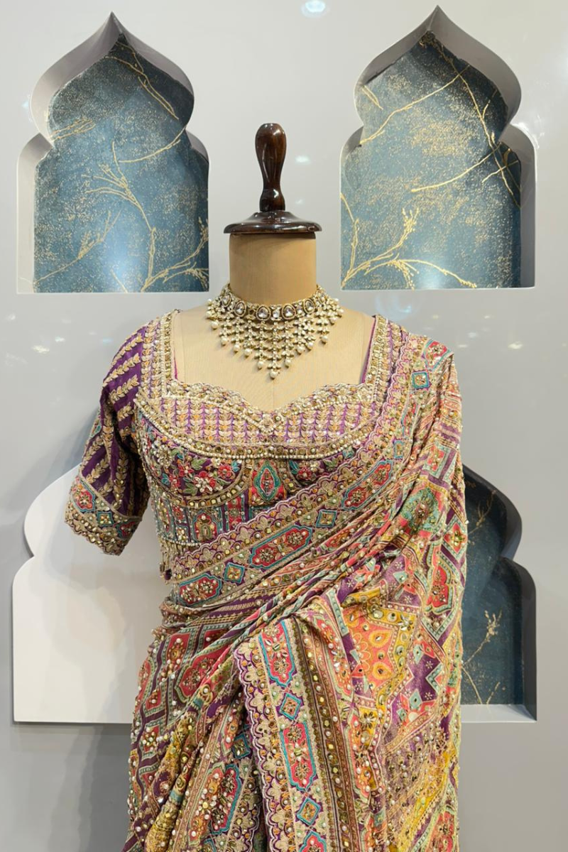 "OPULENT ETHNIC ELEGANCE SAREE" image 1