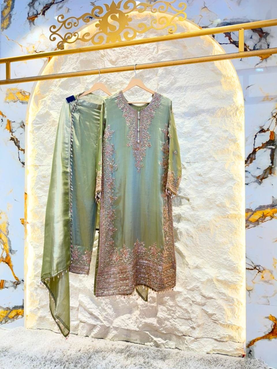 "SAGE NOOR EMBROIDERED SUIT" image 0