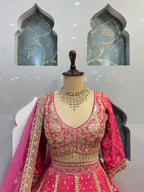 "ROYAL RANI PINK EMBROIDERED LEHENGA" image 1