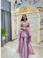 "BLUSH BLOSSOM EMBELLISHED SHARARA" image 4