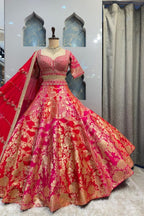 "CRIMSON ZAREEN COUTURE LEHENGA" image 4