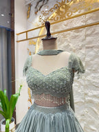 "CELESTIAL MINT COUTURE LEHENGA" image 2