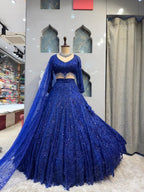 "MIDNIGHT BLUE REGAL LEHENGA" image 0