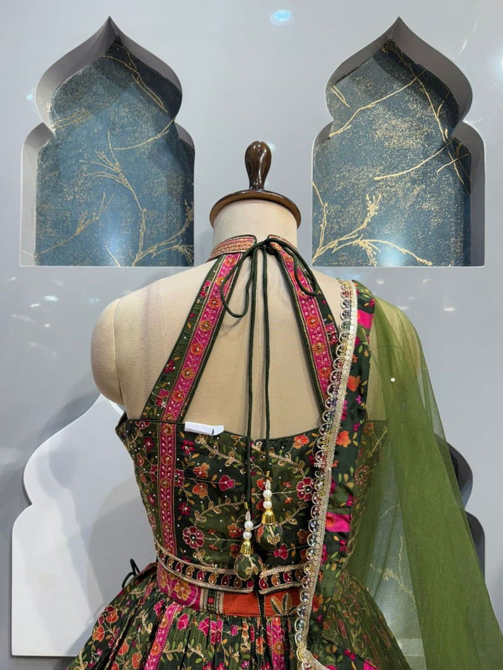" RANG MAHAL PEACOCK EMBROIDERED LEHENGA" image 4