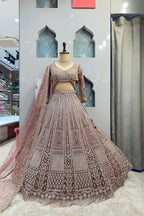 "BLUSH ROSE REGAL LEHENGA" image 0