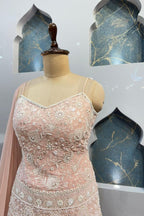 "BLUSH PEARL EMBROIDERED SHARARA" image 2