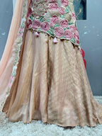 "ROSE BLUSH EMBROIDERED SHARARA" image 3