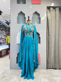 "AQUA ELEGANCE EMBROIDERED INDO-WESTERN" image 0