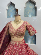 "ROYAL MAROON HERITAGE BRIDAL LEHENGA" image 2