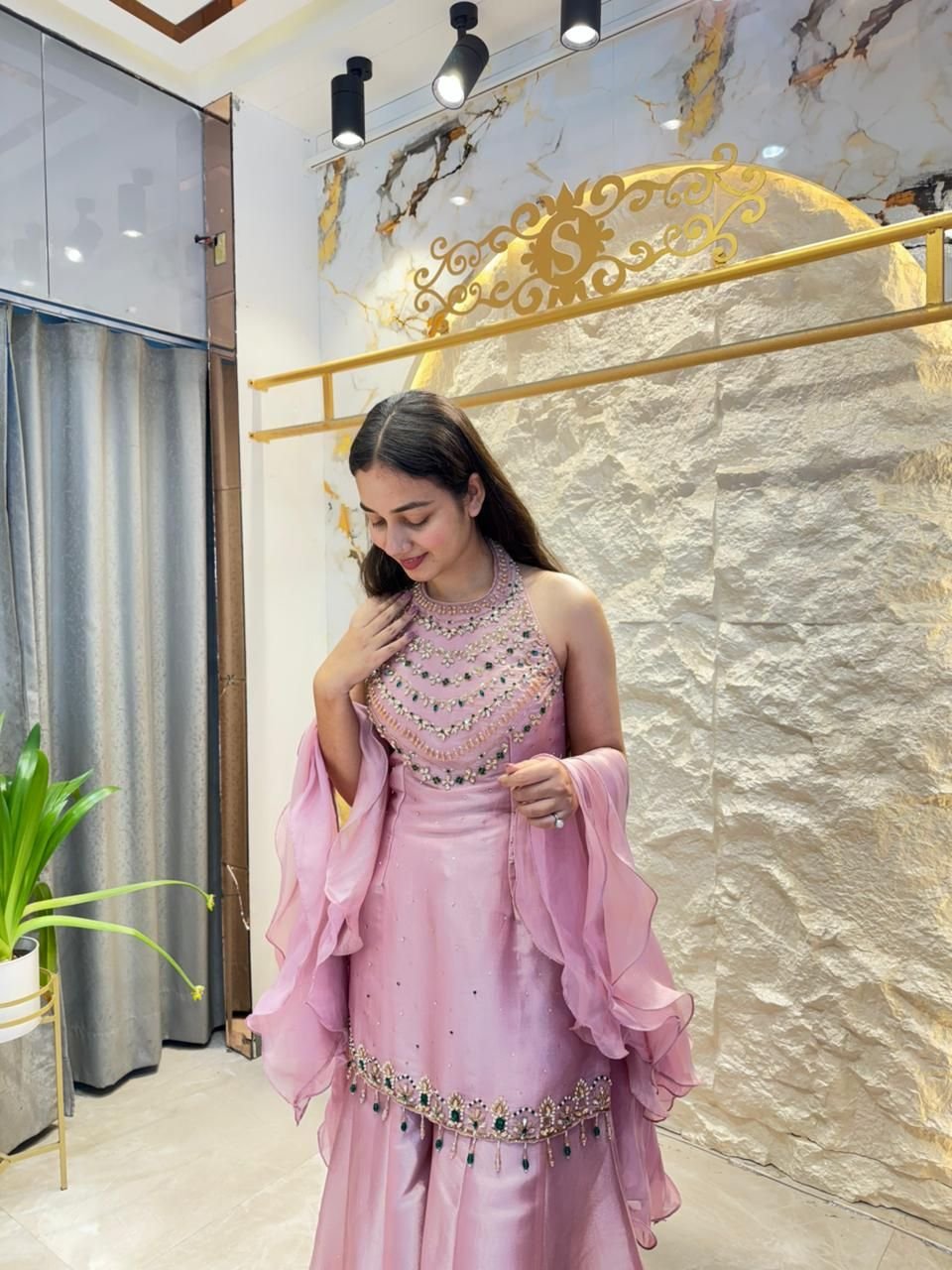 "BLUSH BLOSSOM EMBELLISHED SHARARA" image 3