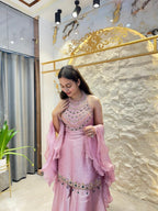 "BLUSH BLOSSOM EMBELLISHED SHARARA" image 3