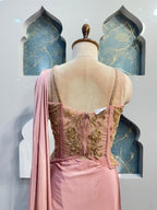 "BLUSH DRAPE INDO-WESTERN" image 4