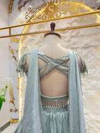 "CELESTIAL MINT COUTURE LEHENGA" image 4