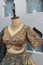 "EMERALD HERITAGE BANARASI LEHENGA" image 2