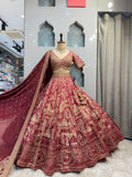 "ROYAL MAROON HERITAGE BRIDAL LEHENGA" image 0