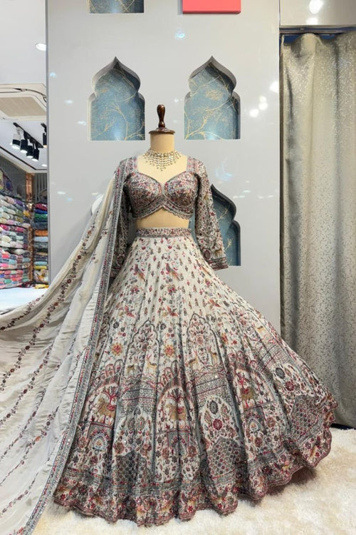 "HEIRLOOM IVORY LEHENGA" image 0