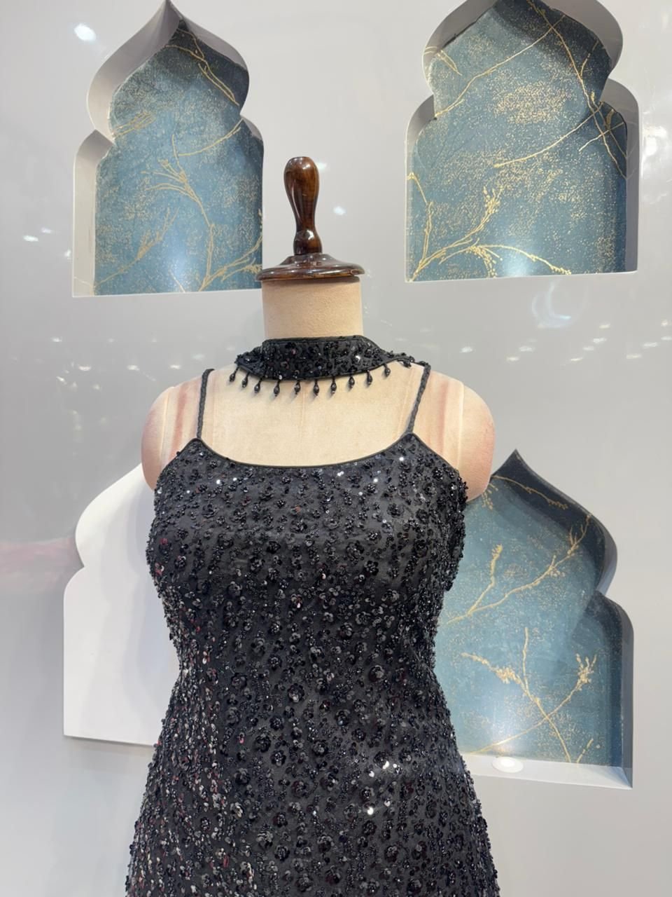 "ELEGANT BLACK SEQUIN SHARARA" image 2