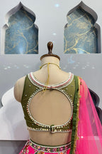 "PINK PATCHWORK LEHENGA" image 5