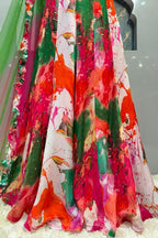 "PAINTED PETALS INDO WESTERN" image 3