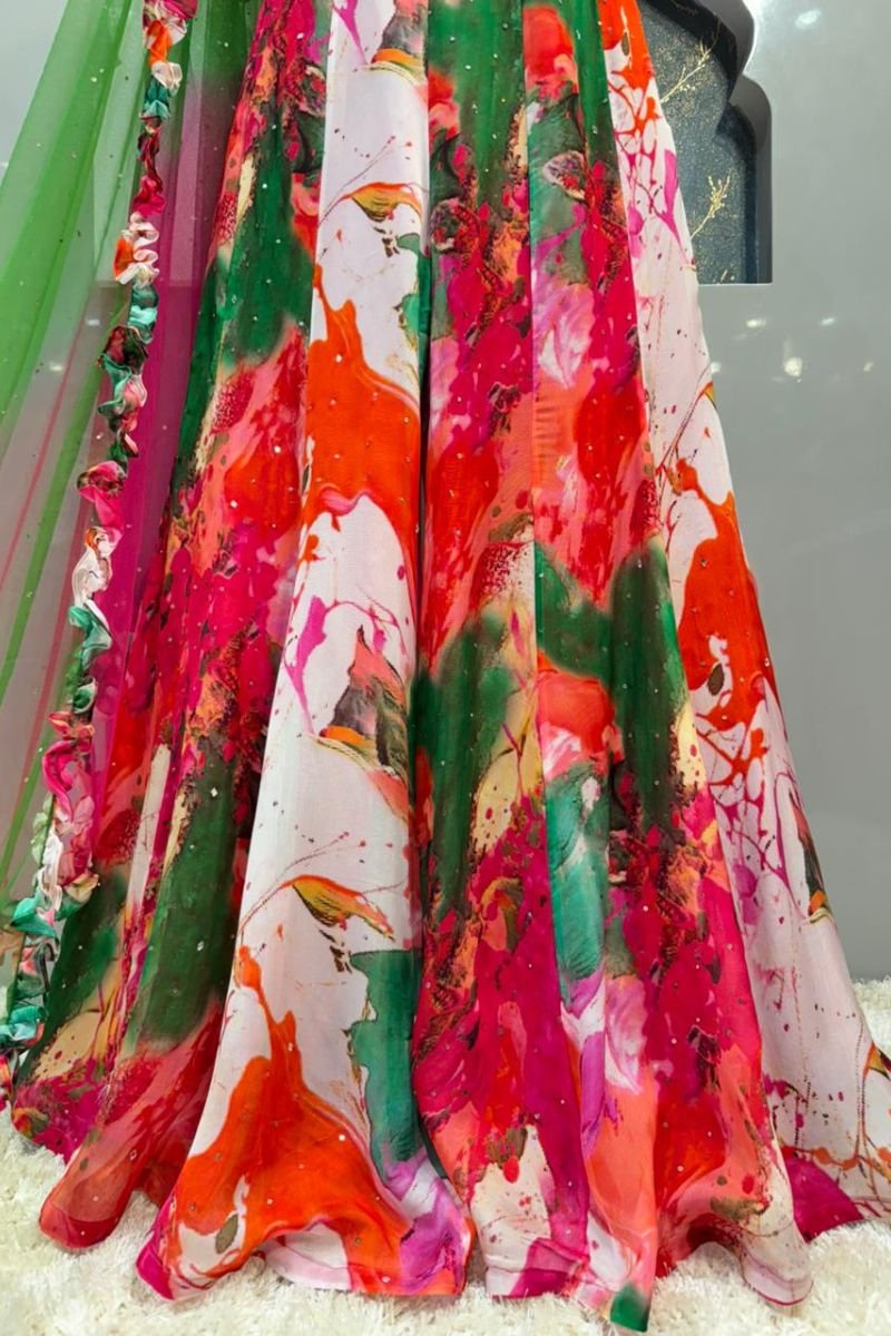 "PAINTED PETALS INDO WESTERN" image 3