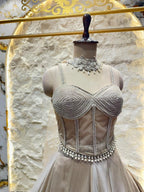 "CHAMPAGNE ELEGANCE DESIGNER LEHENGA" image 2