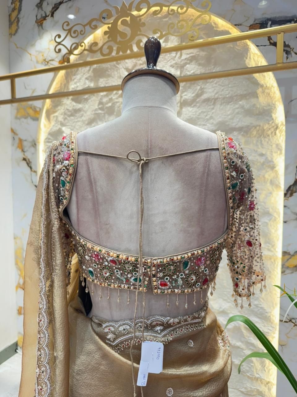 "CHAMPAGNE MIRROR GLAM SAREE" image 4