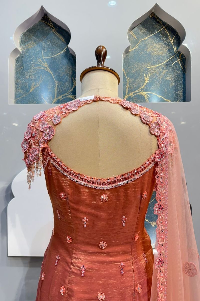 "BLUSH PINK ELEGANCE SHARARA" image 6