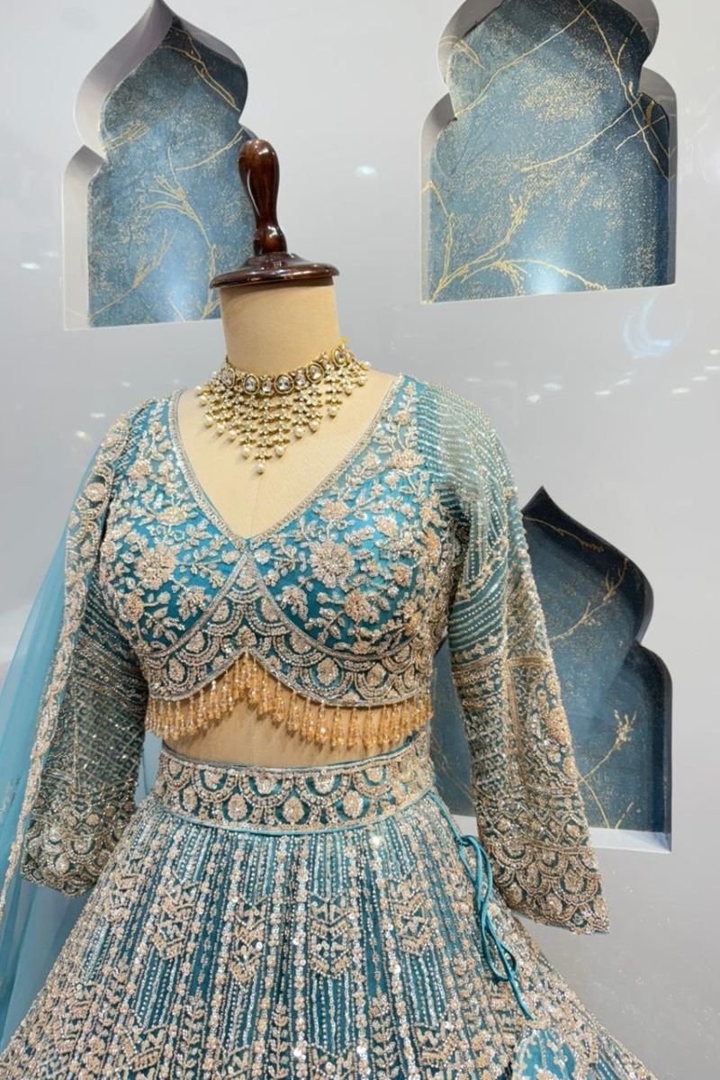 "AQUA ROYALE LEHENGA" image 2