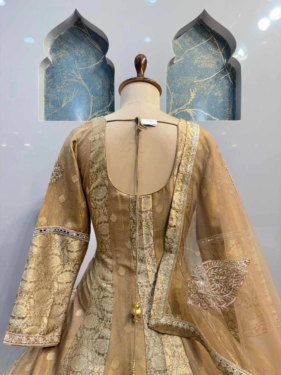 "GOLDEN GRACE EMBROIDERED ANARKALI" image 5
