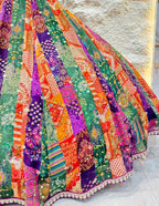 "ROYAL RHAPSODY MULTICOLOUR LEHENGA" image 3