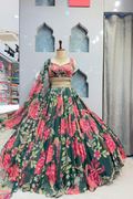 "ROYAL FERN BLOSSOM LEHENGA" image 0
