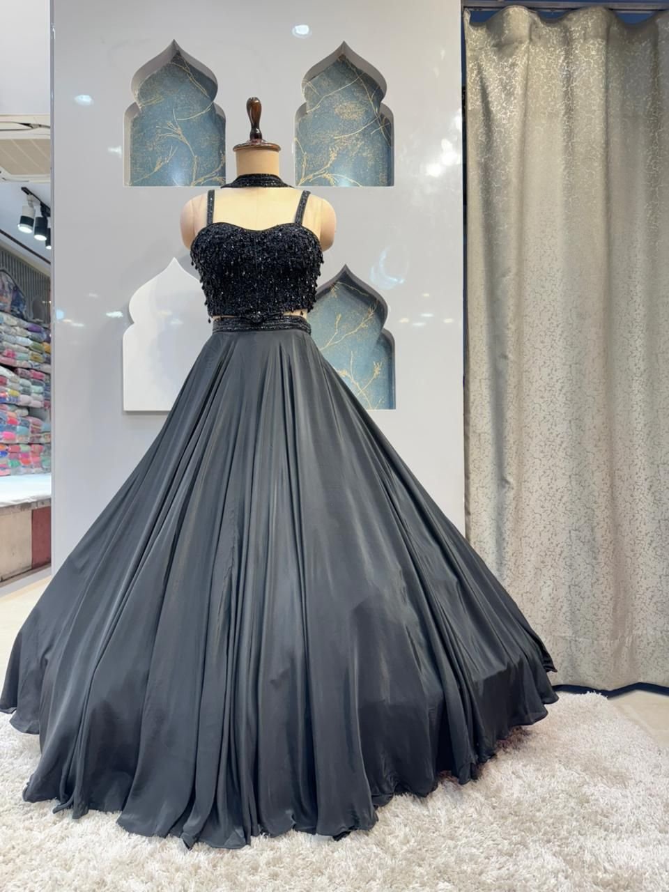 "OBSIDIAN ELEGANCE LEHENGA" image 1