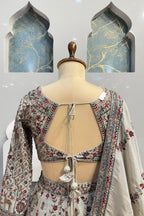 "HEIRLOOM IVORY LEHENGA" image 5