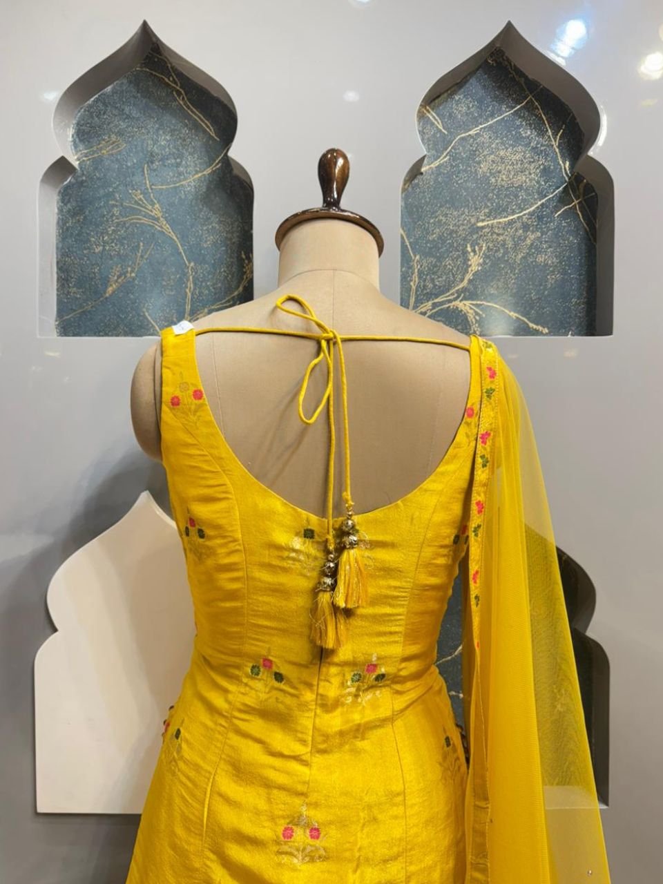 "MUSTARD BLOOM DESIGNER SHARARA" image 5