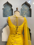 "MUSTARD BLOOM DESIGNER SHARARA" image 5