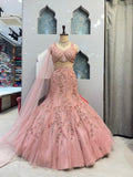 "BLUSH PINK EMBELLISHED MERMAID" image 0