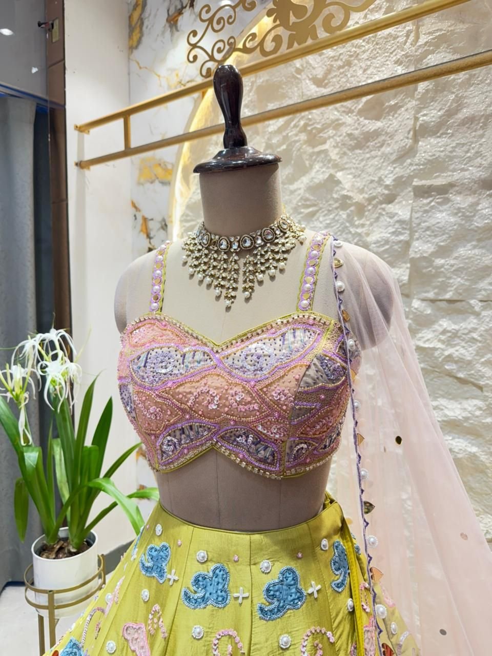 "CANDY BLOOM COUTURE LEHENGA" image 2