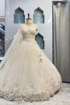 "IVORY ROYALE CORSET LEHENGA" image 4