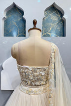 "IVORY ROYALE CORSET LEHENGA" image 5