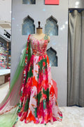 "PAINTED PETALS INDO WESTERN" image 0